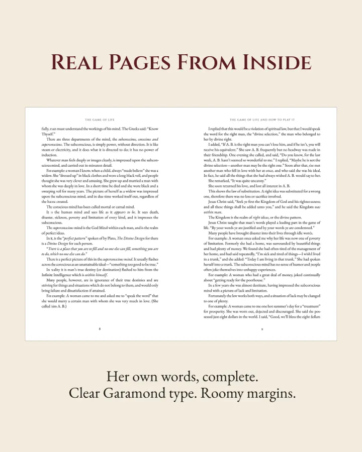 A real two-page spread from inside the book, pages 8 and 9