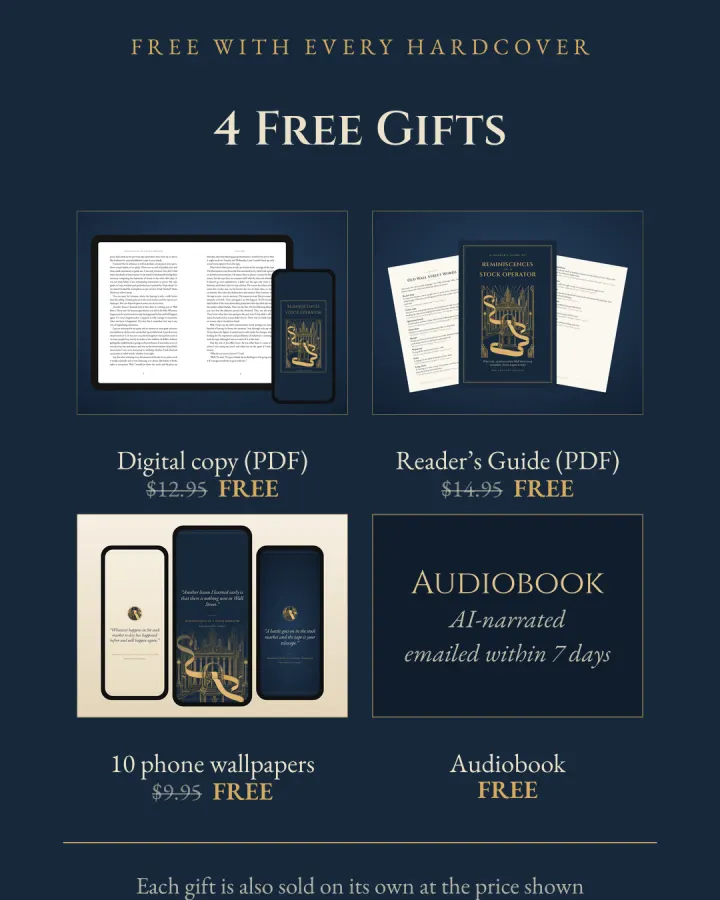 4 free gifts with every hardcover: the digital copy on a tablet, the Reader's Guide, 10 phone wallpapers and the audiobook